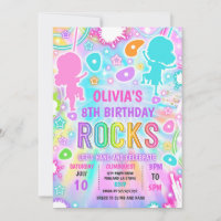 Neon Glow Tie Dye Rock Climbing Birthday Party
