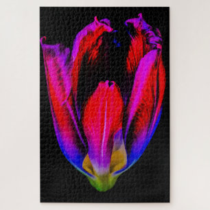 Neon Glow Tulip Jigsaw Puzzle