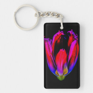 Neon Glow Tulip Key Ring
