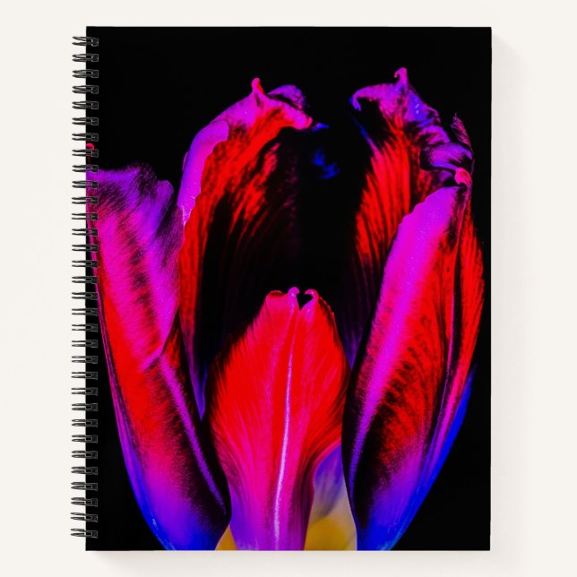 Neon Glow Tulip Notebook (Front)