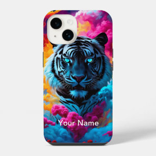 Neon Glowing Tiger mystical and ethereal iPhone 14 Case