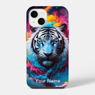 Neon Glowing Tiger mystical and ethereal iPhone 14 Case