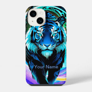 Neon Glowing Tiger mystical and ethereal iPhone 14 Case