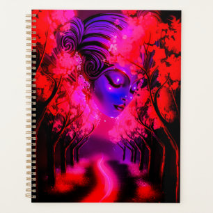 Neon Goddess in Enchanted Forest Planner