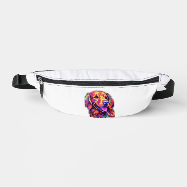 Neon Golden Retriever   Bum Bags (Front)