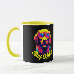 Neon Golden Retriever Mug