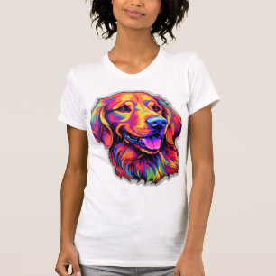 Neon Golden Retriever T-Shirt