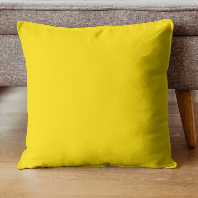 Neon Goldenrod Solid Colour | Classic Cushion (Creator Uploaded)