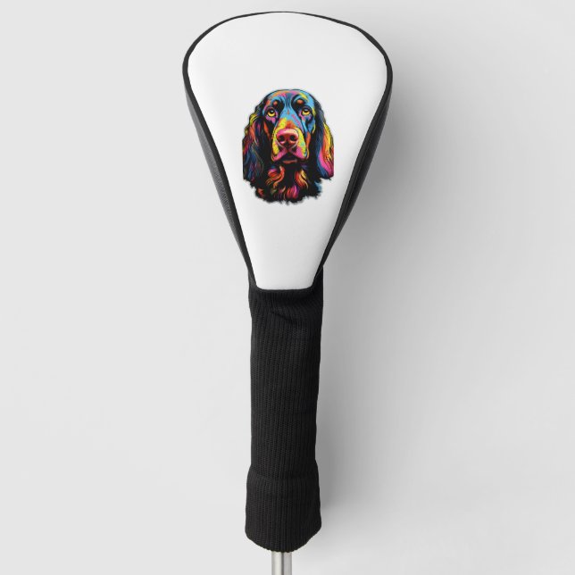 Neon Gordon Setter   Golf Head Cover (Front)