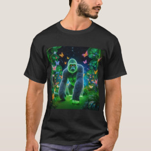 Neon Gorilla at Night T-Shirt