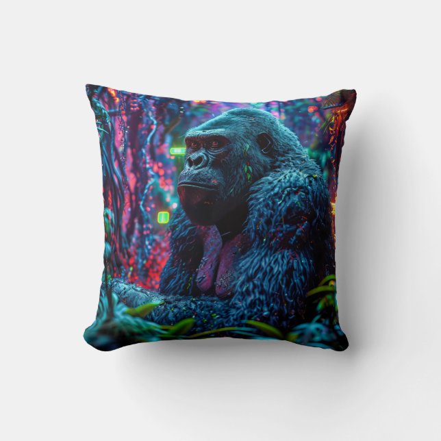 Neon Gorilla Cushion (Front)