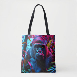 Neon Gorilla Tote Bag