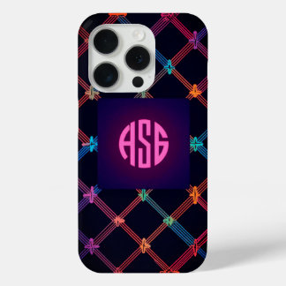 Neon Gradient Custom Monogram iPhone case
