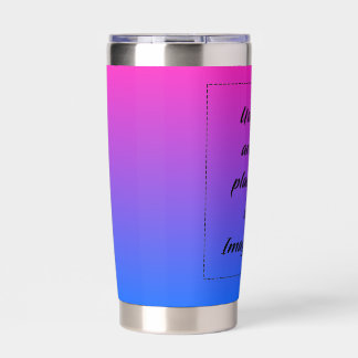 Neon Gradient Dark Blue to Pink Insulated Tumbler