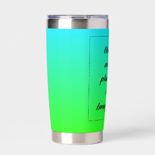 Neon Gradient Light Blue to Green Insulated Tumbler