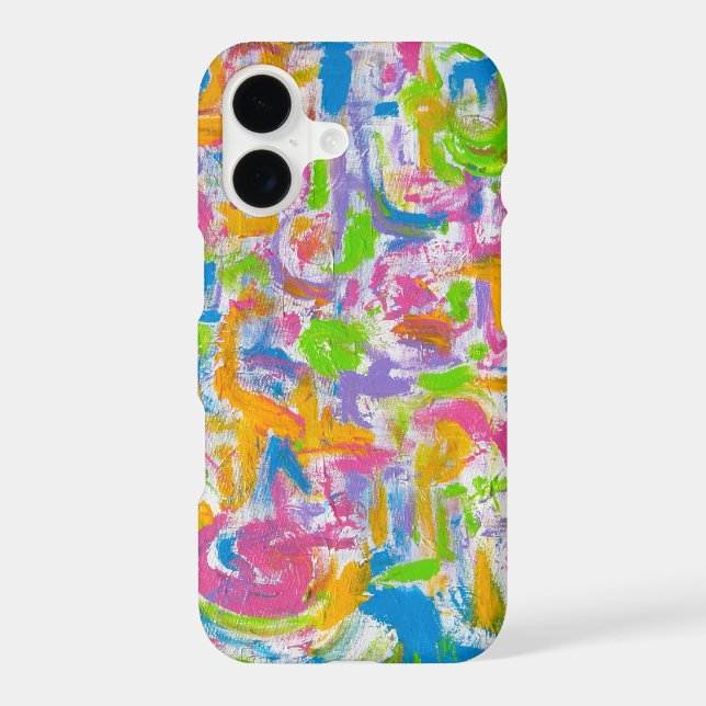 Neon Graffiti-Hand Painted Abstract Brushstrokes (Back)