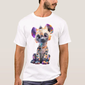 Neon Graffiti Spotted Hyena Cub Men T-Shirt