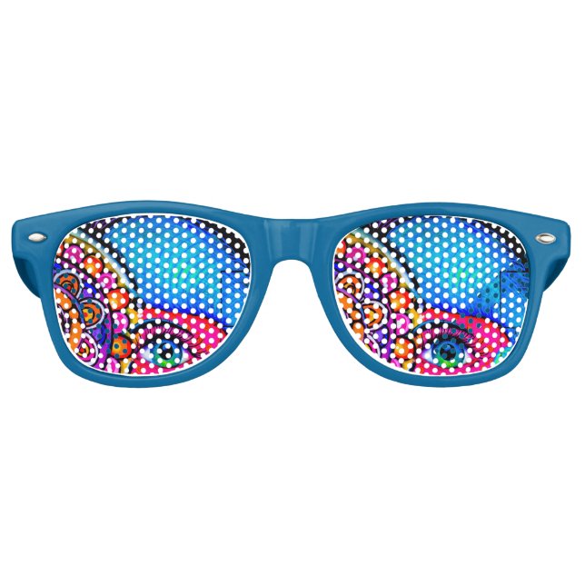 Neon Grafitti Retro Sunglasses (Front)