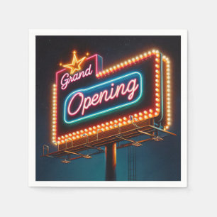 Neon Grand Opening Billboard  Napkin