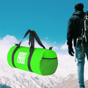 neon  green - add your  logo  duffle bag