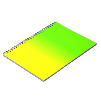 Neon Green and Neon Yellow Ombré Shade Color Fade Notebook