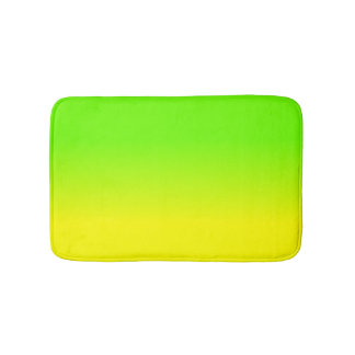 Neon Green and Neon Yellow Ombré  Shade Colour Bath Mat