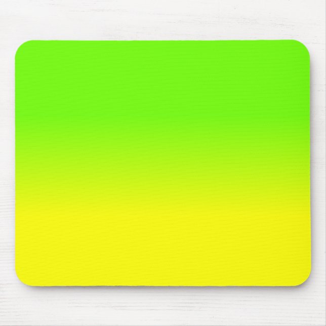 Neon Green and Neon Yellow Ombré  Shade Colour Fad Mouse Pad (Front)