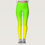 Neon Green and Neon Yellow Ombré Shade Colour Leggings<br><div class="desc">Bright sunshine neon yellow fades into an ombre blur with neon green for a flash of brightness and light</div>