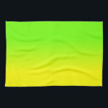 Neon Green and Neon Yellow Ombré  Shade Colour Tea Towel<br><div class="desc">Bright sunshine neon yellow fades into an ombre blur with neon green for a flash of brightness and light</div>