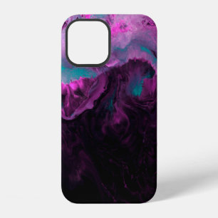 Neon green and purple creative painting, abstract iPhone 12 case