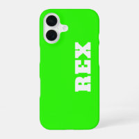 Neon Green and White Modern Name Pet