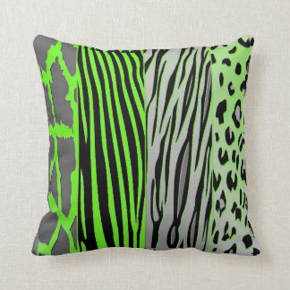 Neon Green Animal Print Pillow For A Modern Look