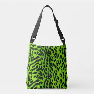 Neon Green animal skin pattern Animalia Crossbody Bag