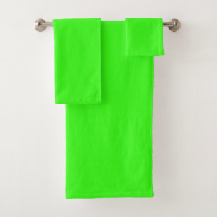 Neon Green Bath Towel Set