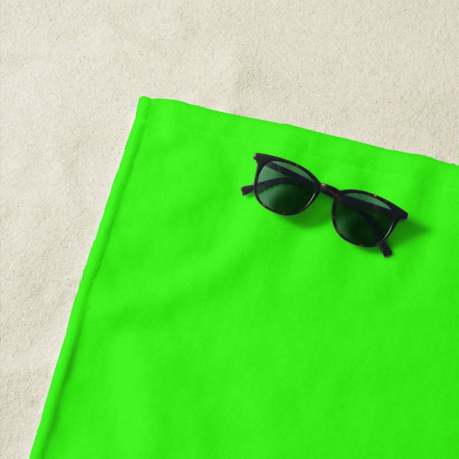 Neon Green Beach Towel (In Situ)