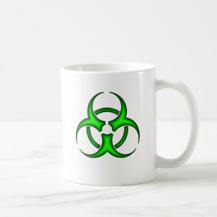 Neon Green Biohazard Symbol Mug