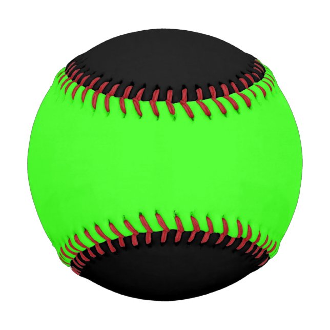Neon Green & Black Custom Baseball (Front)
