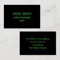 Neon Green Black Custom Colour Wedding Professiona