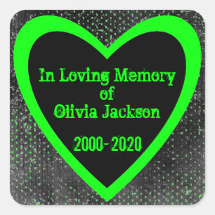 Neon green black heart sympathy grunge stickers