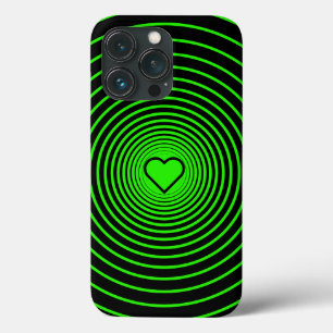 Neon Green Black iPhone Case with Heat