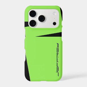Neon Green & Black, Personalize Name, Simple
