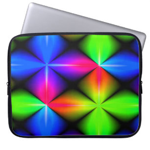 NEON Green Blue and Pink Black Hole Laptop Sleeve