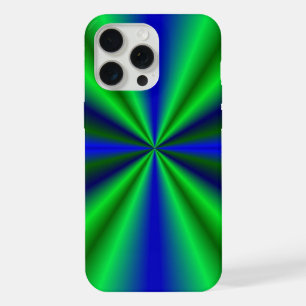 Neon Green Blue Rainbow iPhone Case