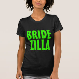 Neon green Bridezilla t shirt for bride to be