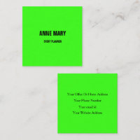 Neon Green Bright Colourful Wedding Event Custom