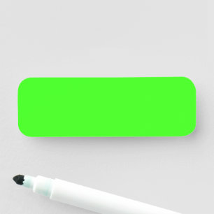 Neon Green Classic Name Tag – Customisable