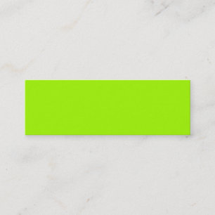 Neon Green Colour Only Custom Products Mini Business Card