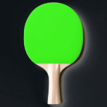 Neon Green Custom Colour Bright Colourful Black Ping Pong Paddle<br><div class="desc">Printed with solid neon green custom colour background on one side. Feel free to customise and add any text you wish or change the background colour.</div>