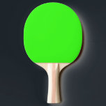 Neon Green Custom Colour Bright Colourful Black Ping Pong Paddle<br><div class="desc">Printed with solid neon green custom colour background on one side. Feel free to customise and add any text you wish or change the background colour.</div>