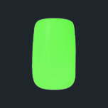 Neon Green Custom Colour Bright Colourful Cute Gir Minx Nail Art<br><div class="desc">Designed with solid  neon green background,  you may change the background colour as you like!</div>